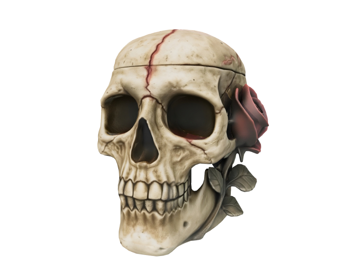 Skull with Flower FULL PERM