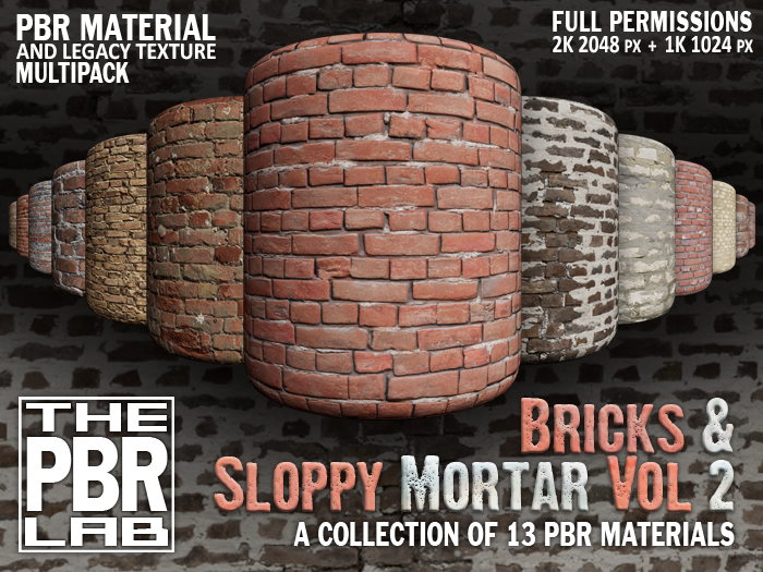 The PBR Lab - Bricks & Sloppy Mortar Vol 2 Multipack