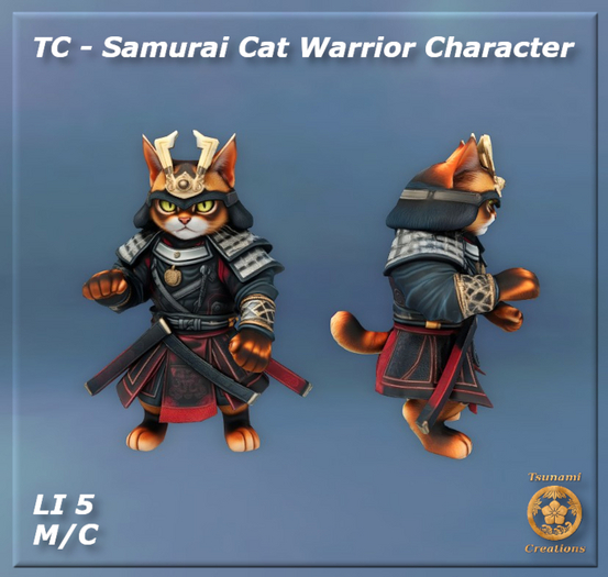 TC - Samurai Cat Warrior Character