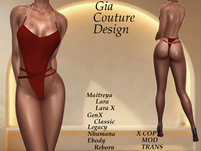 "GCD" Lenore One Piece Swimsuit Red