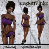 Custom iNKZ - Provacative Purple - Mini Skirt & Top [NEW - PROMO]