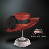 POISON ROUGE Miss Coco Hat Red