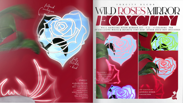 FOXCITY. Decor - Wild Roses Mirror (Full Set)