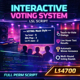 Interactive Voting System LSL Script – Multi-Round Touch Voting with Hover UI & Auto Winner | Full Perm