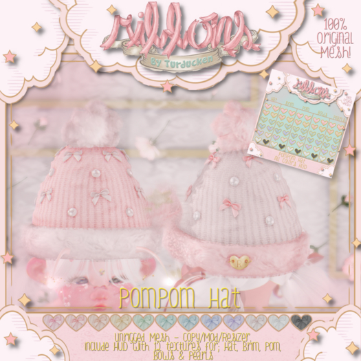 {Ribbons} PomPom Hat {Box}