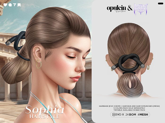 Opulein: Sophia Hairstyle Evo X 'Reds'