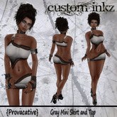 Custom iNKZ - Provacative Gray - Mini Skirt & Top [NEW - PROMO]