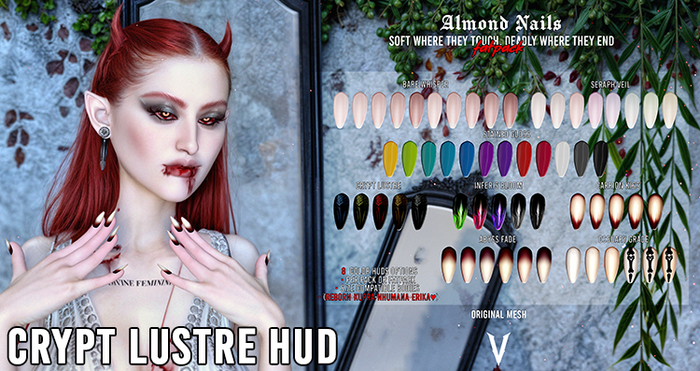 VIENA. Almond Nails HUD - Crypt Lustre Pack