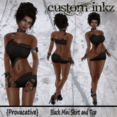 Custom iNKZ - Provacative Black - Mini Skirt & Top [NEW - PROMO]