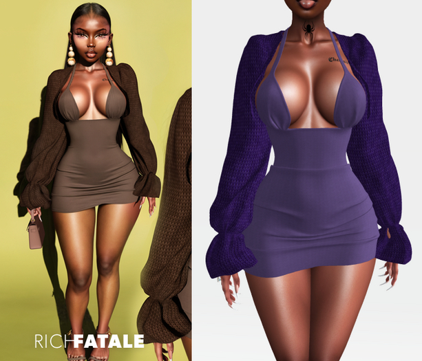 $RICH FATALE - CIEL BODYCON - ROYAL