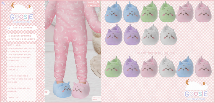 Goosie - Kitty Slippers - Fatpack - Unpack