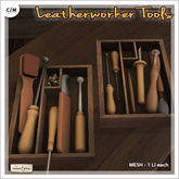 [V/W] Leatherworker Tools - 2 Boxes of  Medieval / Vintage Tools for Shoemaker, Leather Craftsman