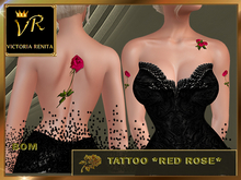 VR* TATTOO *RED ROSE*