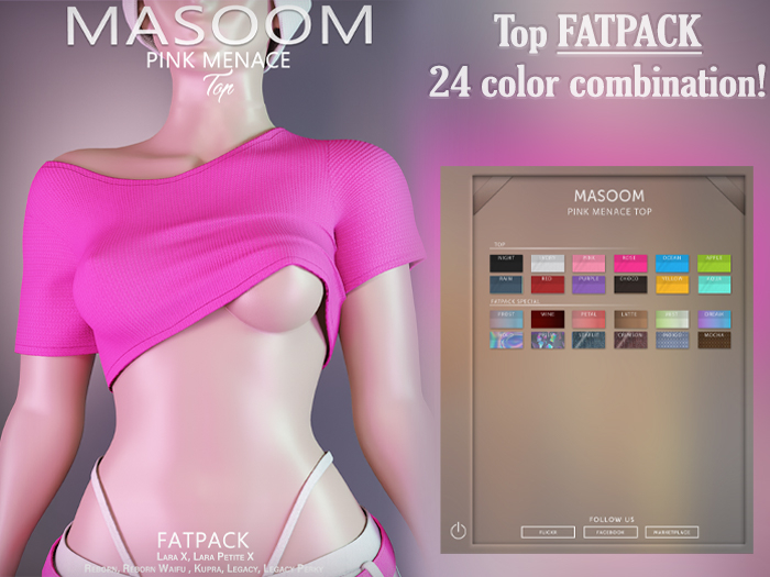 [[ Masoom ]] Pink Menace Top - FATPACK