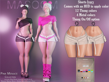 [[ Masoom ]] Pink Menace Shorts - Ivory