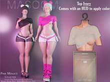 [[ Masoom ]] Pink Menace Top - Ivory