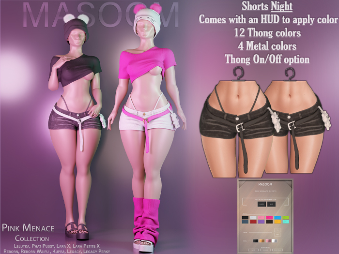 [[ Masoom ]] Pink Menace Shorts - Night