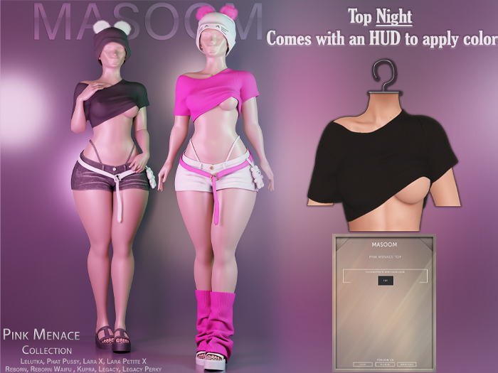 [[ Masoom ]] Pink Menace Top - Night