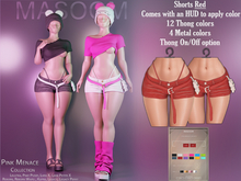 [[ Masoom ]] Pink Menace Shorts - Rojo