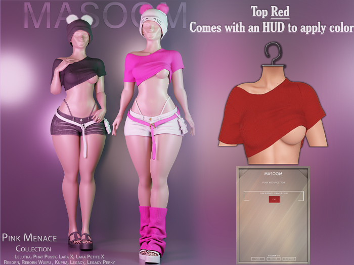[[Masoom]] Top Pink Menace - Rojo