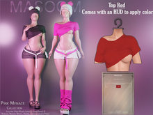 [[ Masoom ]] Pink Menace Top - Red 
