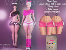 [[ Masoom ]] Pink Menace Shorts - Rose