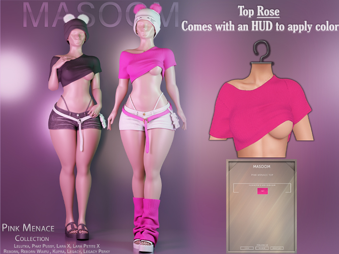 [[ Masoom ]] Pink Menace Top - Rose