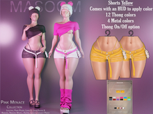 [[ Masoom ]] Pink Menace Shorts - Yellow