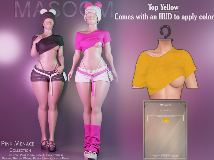 [[ Masoom ]] Pink Menace Top - Yellow