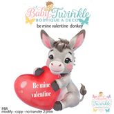 be mine valentine  donkey