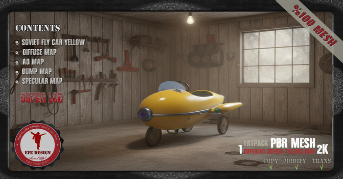 (Efe Design) Soviet Fly Car Yellow Full perm