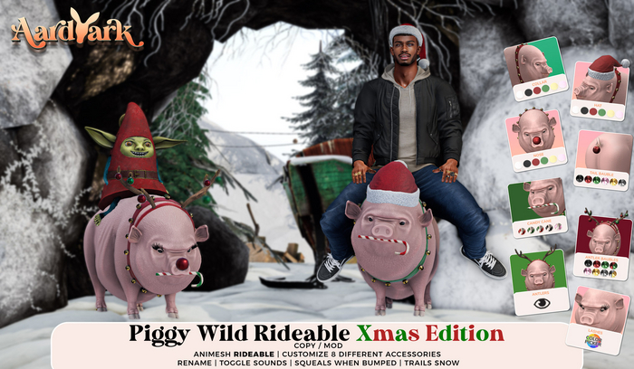 Aardvark : Piggy Wild Rideable Xmas Edt - FATPACK 