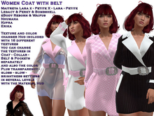 Women Coat with belt (ADD)