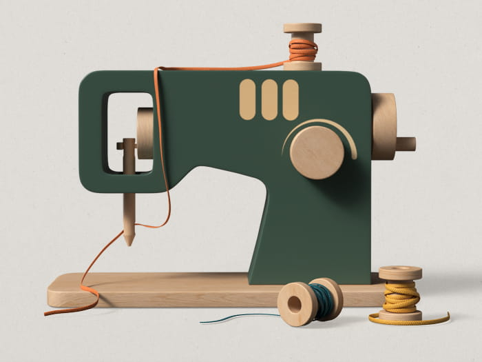Nutmeg. Sewing Machine Toy / add me