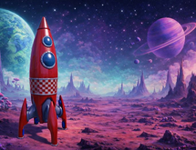 Retro Rocket Ship