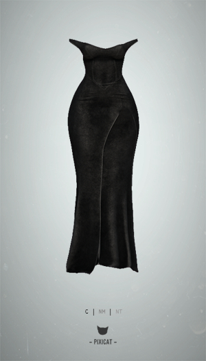 -Pixicat- Bianca Dress (VelvetBlack)