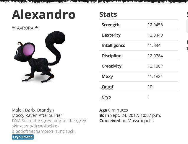Mossm Cryo Pod - Alexandro