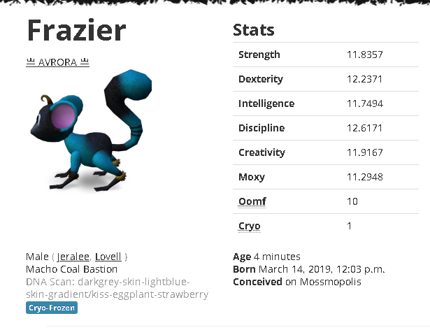 Mossm Cryo Pod - Frazier