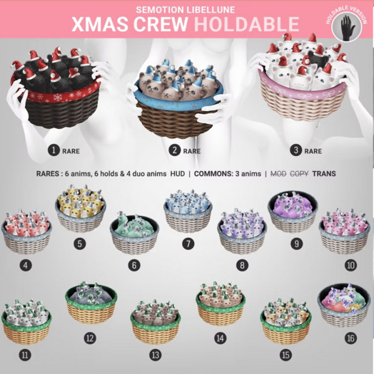 2. SEmotion Libellune Xmas Crew Holdable RARE