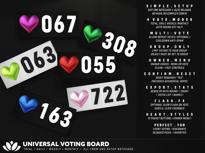 [BL] Universal voting board