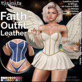 Pixinity - Faith Outfit - Leather Pack - 20 Colors and 12 Metals in PBR Realism - Skirt, Corset, Panties & Wings
