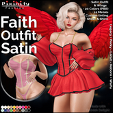 Pixinity - Faith Outfit - Satin Pack - PBR Smooth colors in 20 Shades - Corset, Skirt, Panties, Wings - Sheer & Shine