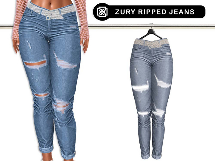 Addams // Zury Ripped Jeans with Belt // N*5