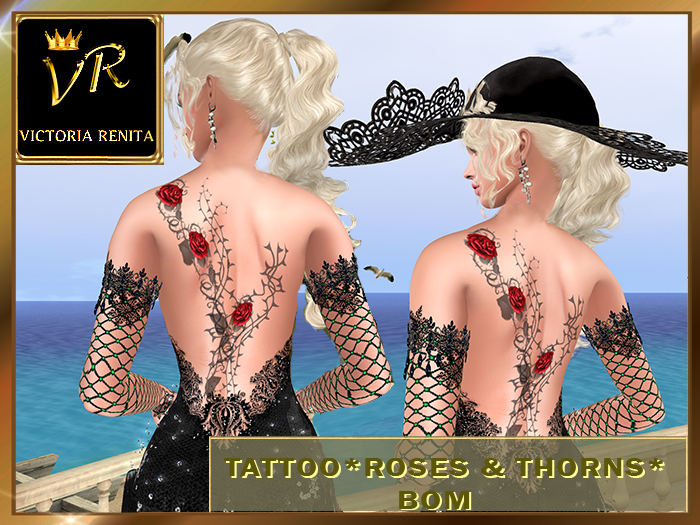VR* TATTOO*ROSES & THORNS*
