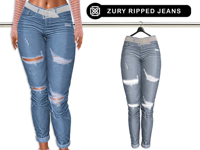 Addams // Zury Ripped Jeans with Belt // N*12