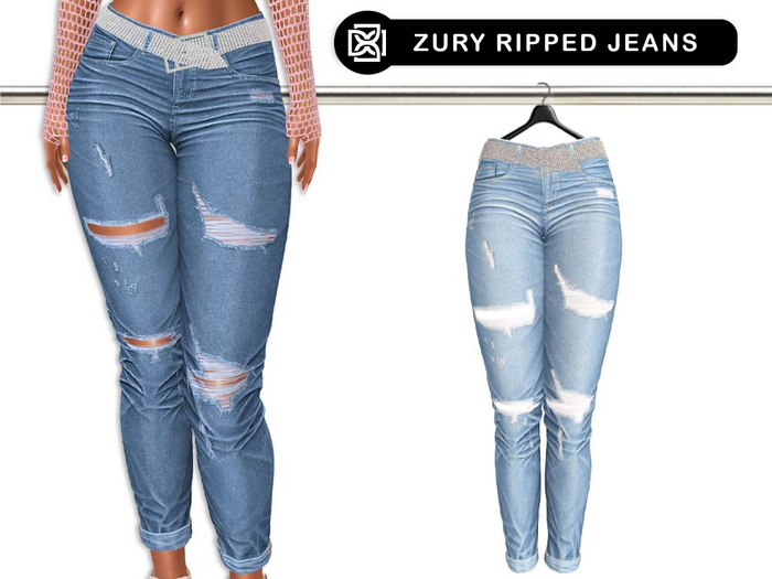 Addams // Zury Ripped Jeans with Belt // N*17