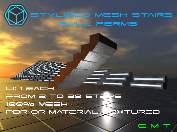 Stylized Mesh Stairs Full Perm