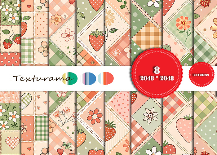 TEXTURE PATCHWORK STRAWBERRY (add)