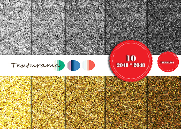 SILVER AND GOLD GLITTER (add)