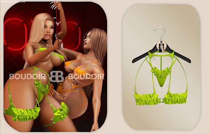[Boudoir]Amour Ruffle Thong- Lime